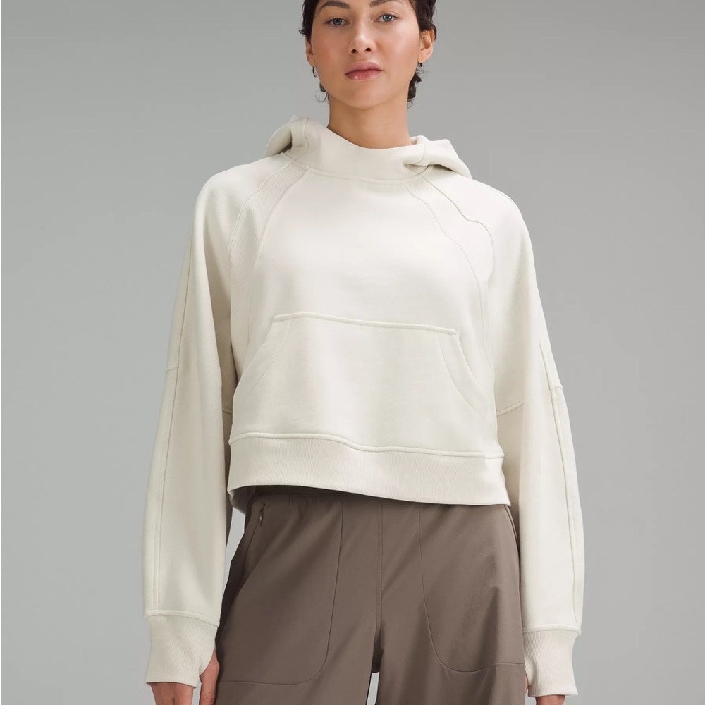 Lululemon Cropped Oversized Scuba Women's Cream Hoodie